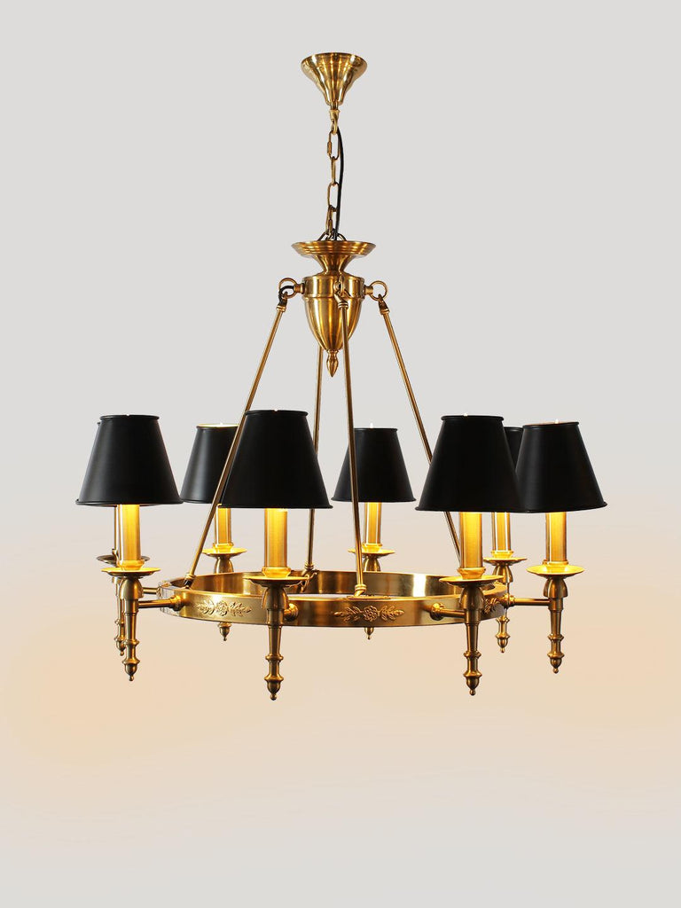 Corille 8-Lamp Gold Chandelier | Buy Vintage Chandeliers Online India