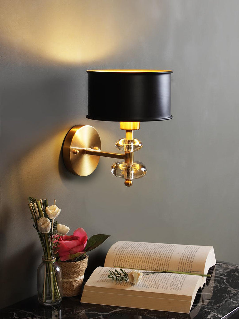 Lucille Black Gold Wall Light | Buy Traditional Wall Lights Online India