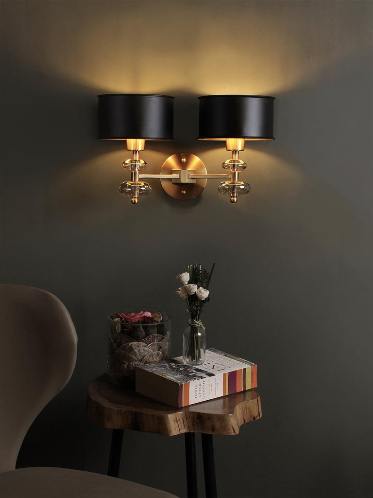 Lucille Black Gold Wall Light | Buy Traditional Wall Lights Online India