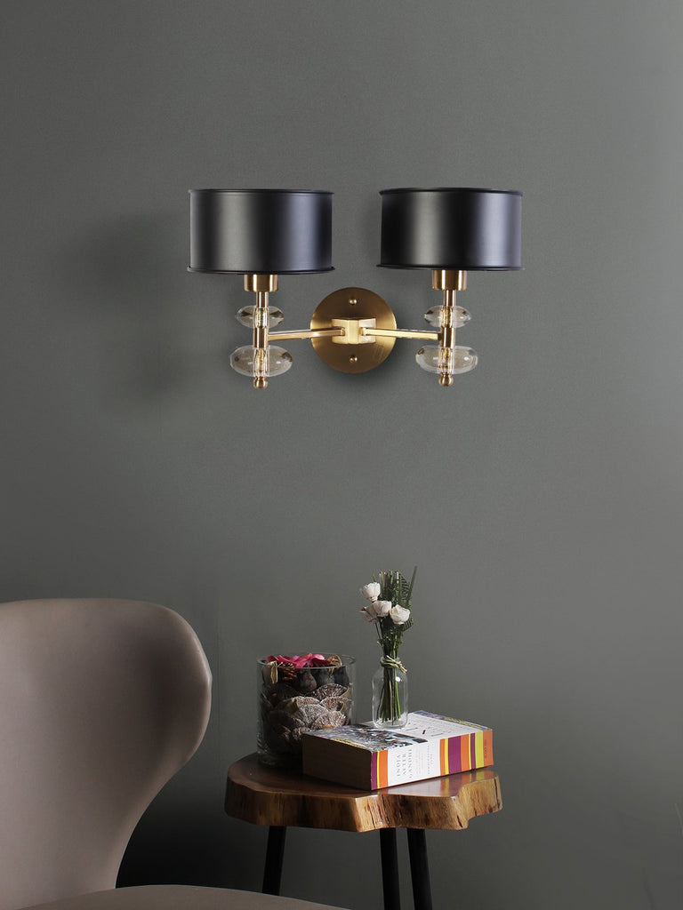 Lucille Black Gold Wall Light | Buy Traditional Wall Lights Online India