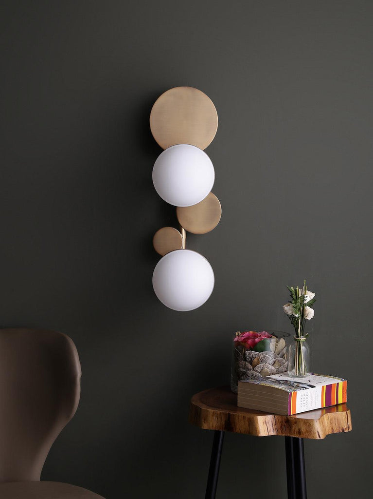 Aquille Globes Gold Wall Light | Buy Modern Wall Lights Online India