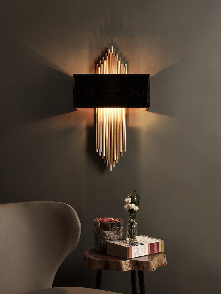 Austin Black Gold Wall Light | Buy Modern Wall Lights Online India
