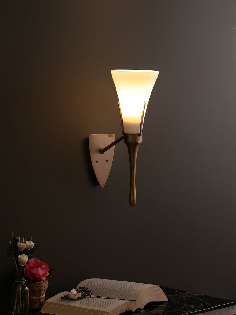 Bosville Glass with Gold Frame Wall Light | Buy Modern Wall Lights Online India