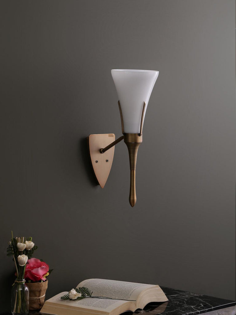 Bosville Glass with Gold Frame Wall Light | Buy Modern Wall Lights Online India
