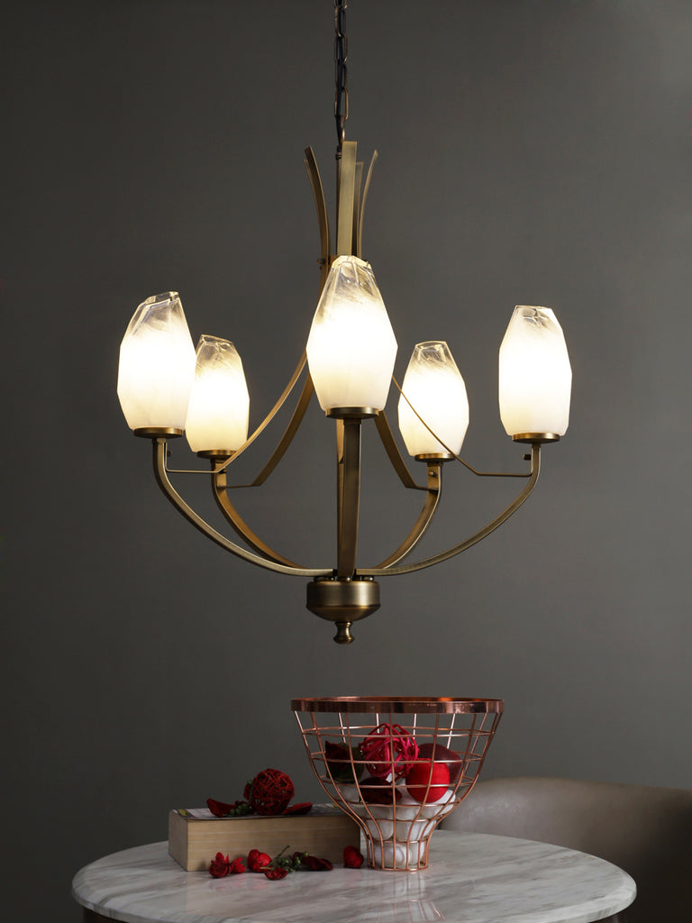 Kinsley 5-Lamp | Buy Premium Chandeliers Online in India | Jainsons Emporio Lights