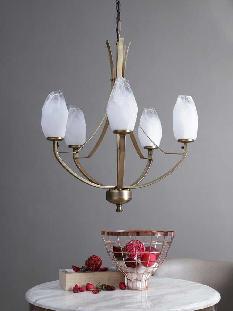 Kinsley 5-Lamp | Buy Premium Chandeliers Online in India | Jainsons Emporio Lights