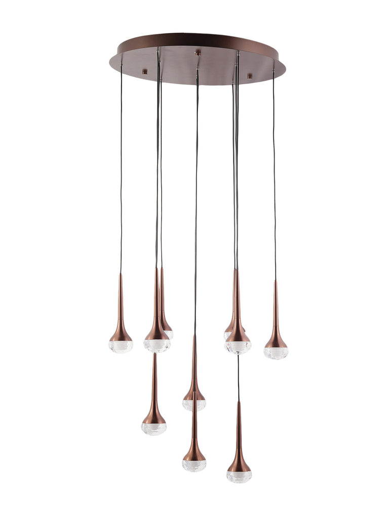 Stein Copper Cluster LED Ceiling Lights | Buy LED Chandeliers Online India