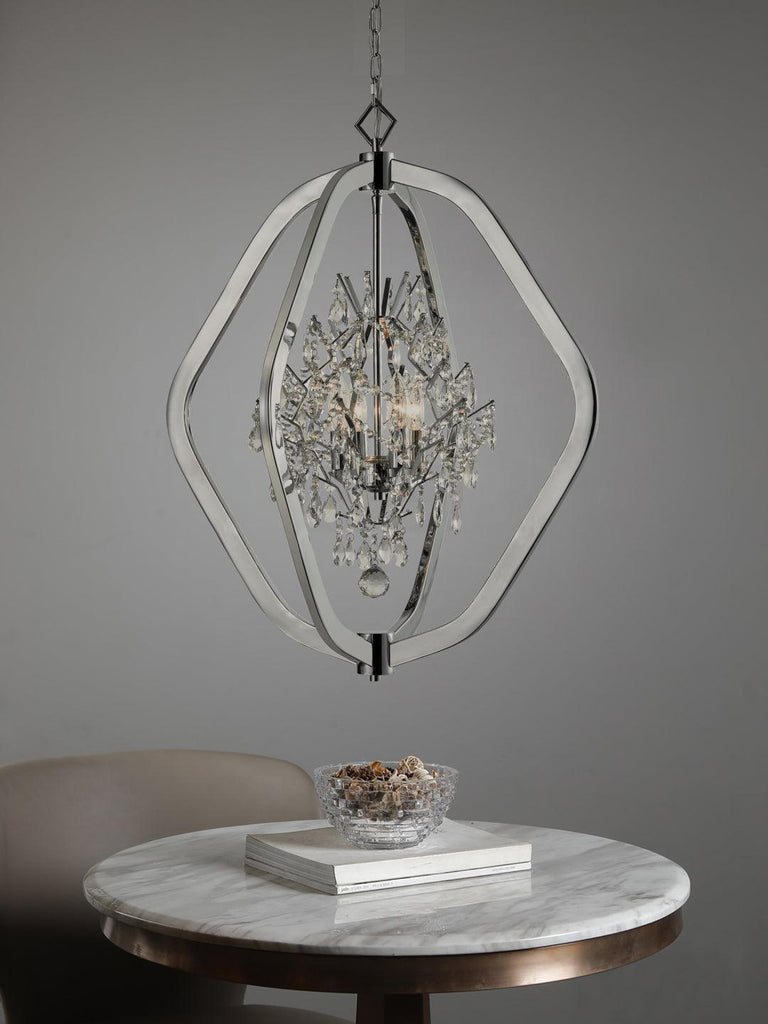 Hilda Silver Crystal Chandelier | Buy Crystal Chandeliers Online India