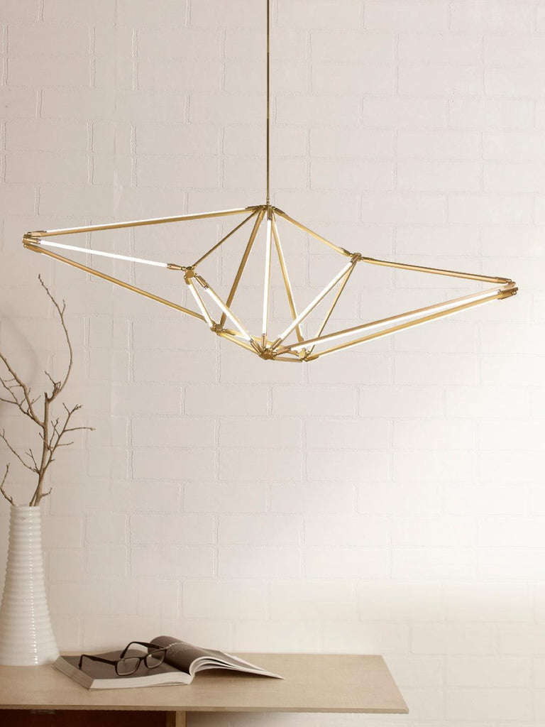 Avis White Gold Pendant Lamp | Buy Luxury Hanging Lights Online India