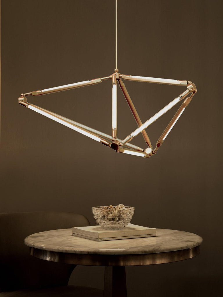 Avis White Gold Pendant Lamp | Buy Luxury Hanging Lights Online India