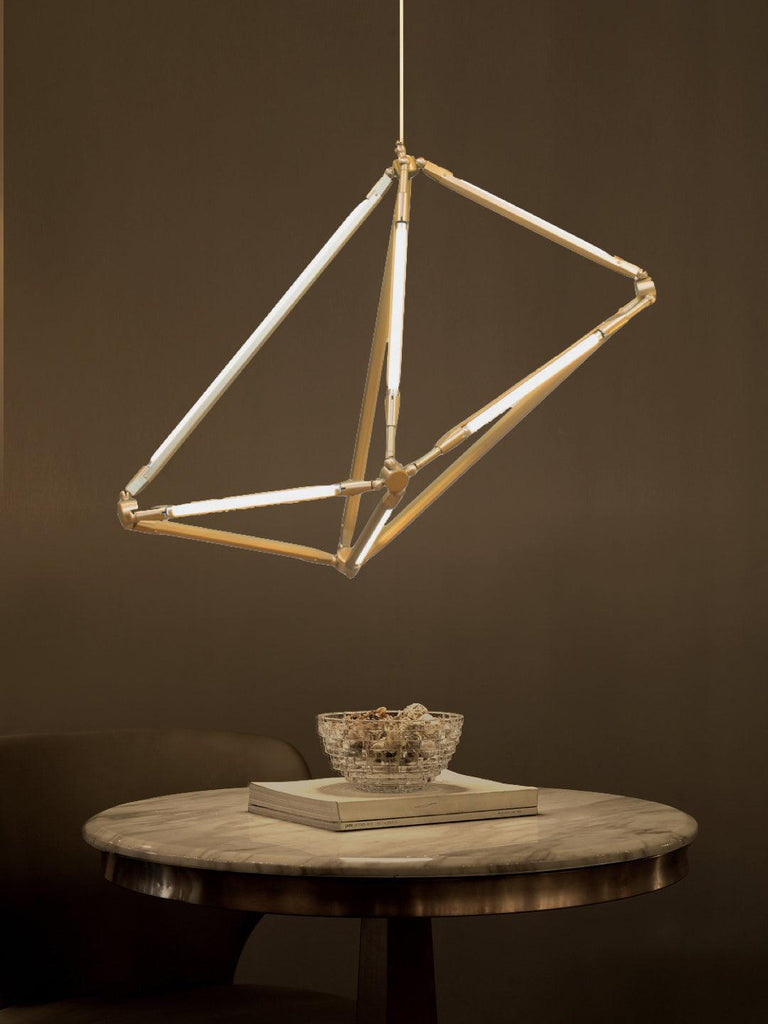 Avis White Gold Pendant Lamp | Buy Luxury Hanging Lights Online India