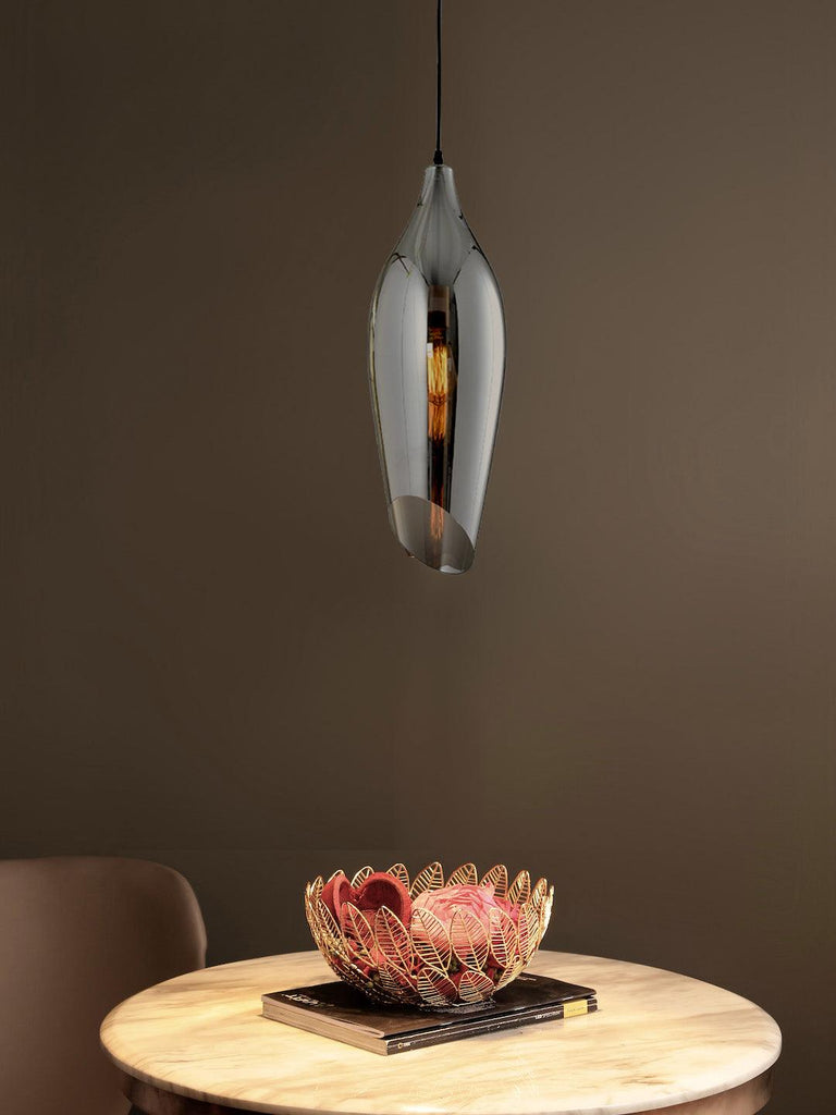 Quino Smoky Glass Pendant Light | Buy Decorative Ceiling Lights Online India