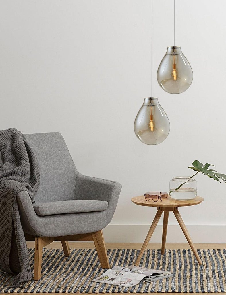 Siora Amber Glass Pendant Light | Buy Decorative Ceiling Lights Online India