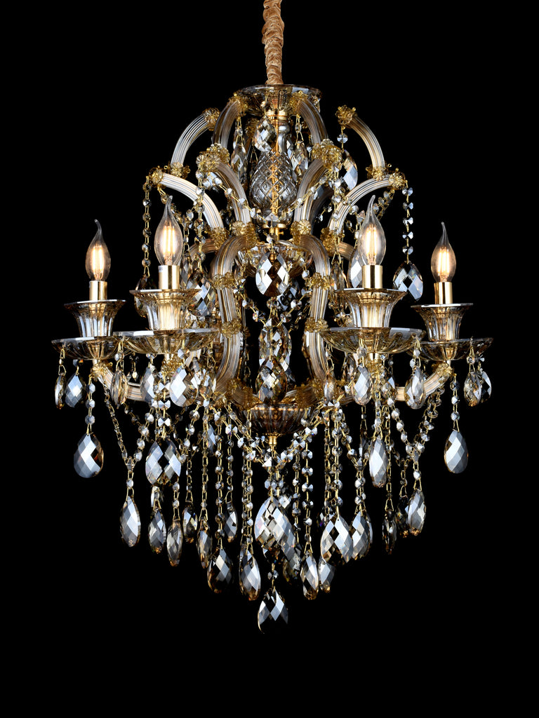 Maria 6-Lamp | Buy Crystal Chandeliers Online in India | Jainsons Emporio Lights