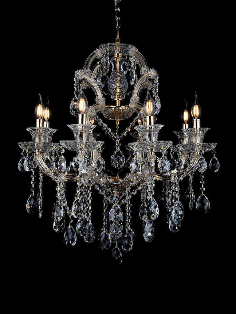 Maria 8-Lamp | Buy Crystal Chandeliers Online in India | Jainsons Emporio Lights