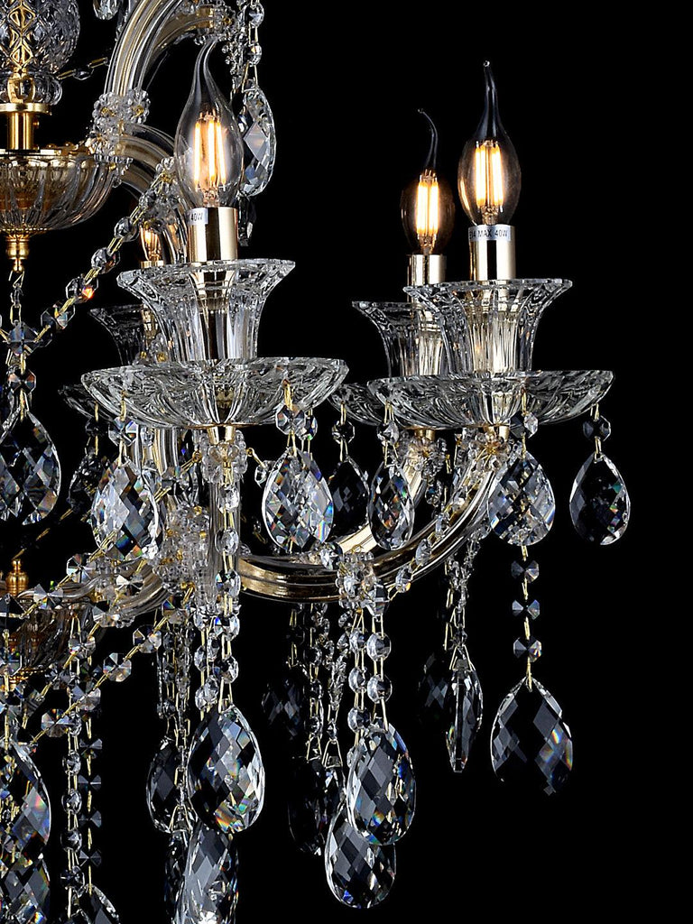 Maria 8-Lamp | Buy Crystal Chandeliers Online in India | Jainsons Emporio Lights