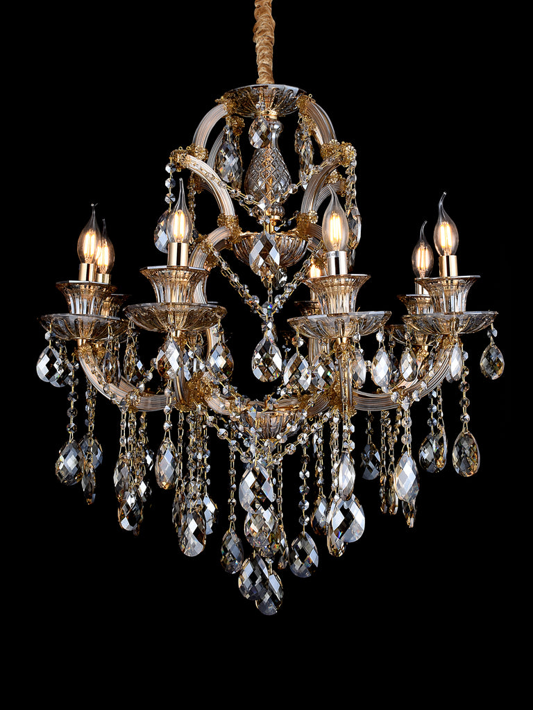 Maria 8-Lamp | Buy Crystal Chandeliers Online in India | Jainsons Emporio Lights