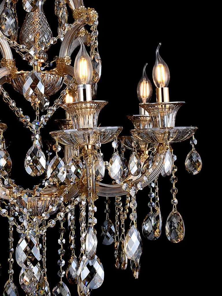 Maria 8-Lamp | Buy Crystal Chandeliers Online in India | Jainsons Emporio Lights