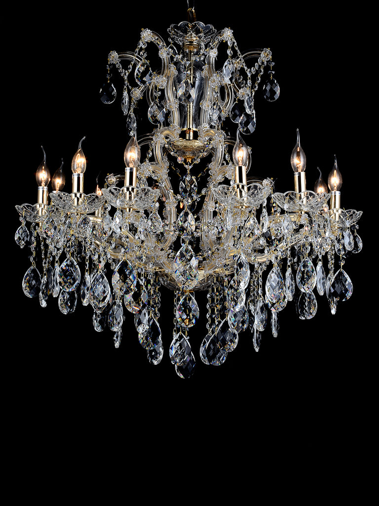 Eldren 12-Lamp | Buy Crystal Chandeliers Online in India | Jainsons Emporio Lights