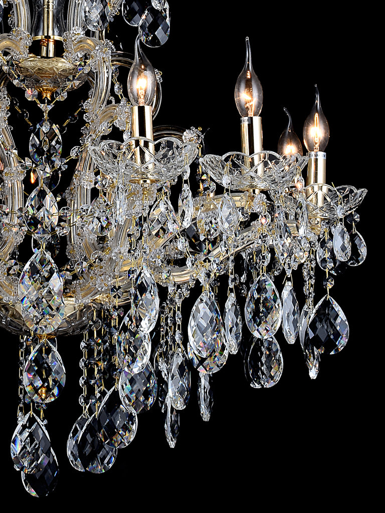 Eldren 12-Lamp | Buy Crystal Chandeliers Online in India | Jainsons Emporio Lights