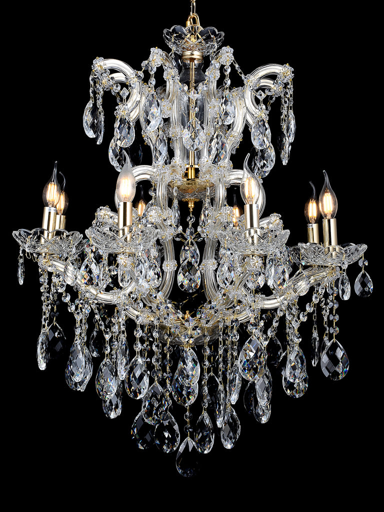 Eldren 8-Lamp | Buy Crystal Chandeliers Online in India | Jainsons Emporio Lights