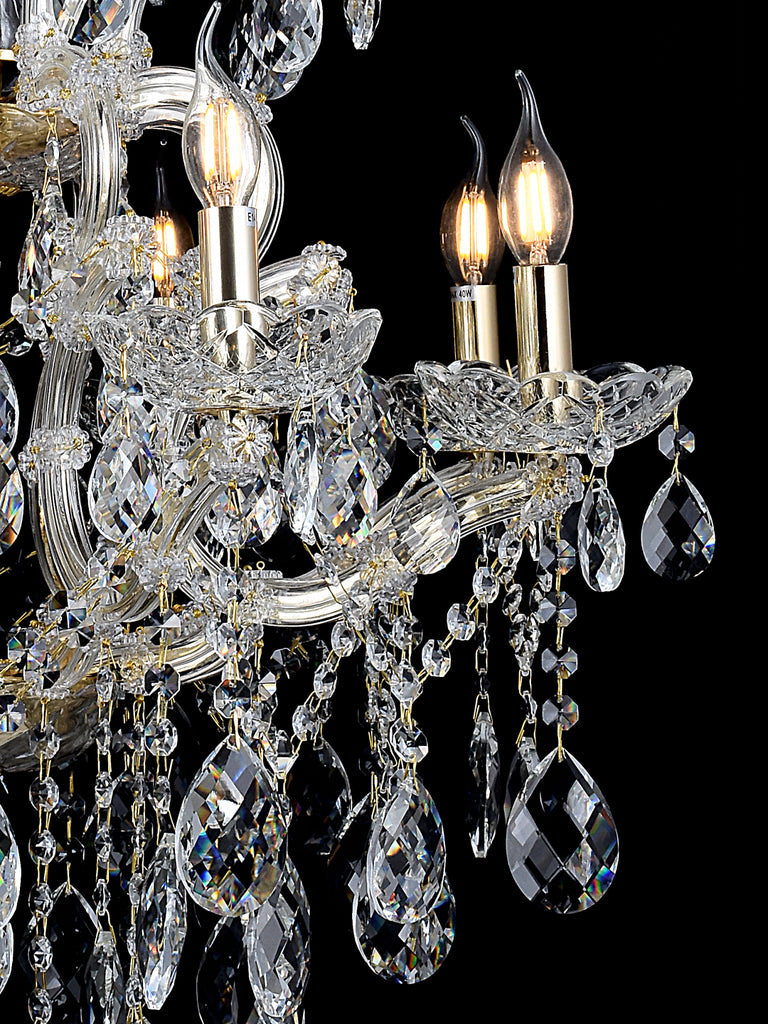 Eldren 8-Lamp | Buy Crystal Chandeliers Online in India | Jainsons Emporio Lights