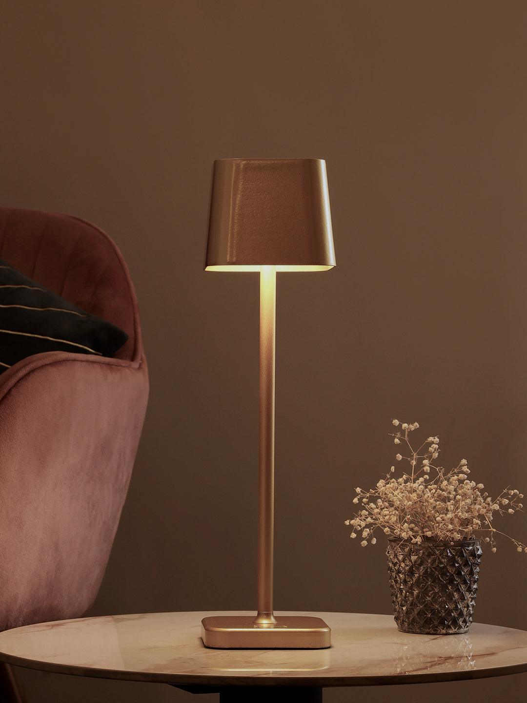 Thomas Rechargeable LED Table Lamp with Touch Sensor Grey Table Lamp