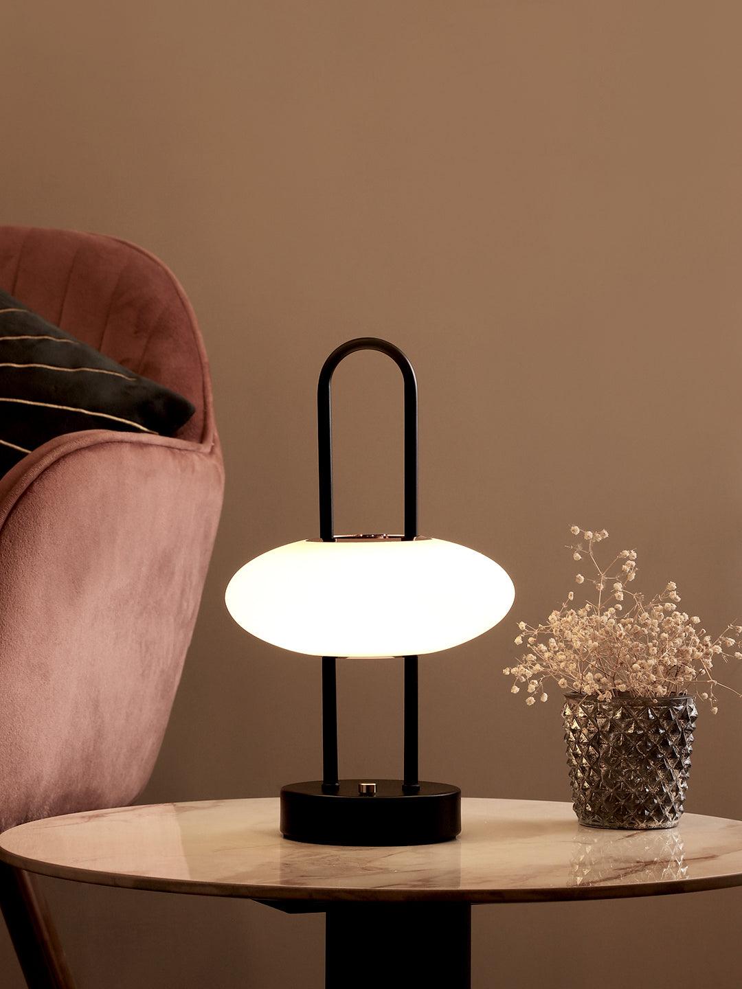 Zoe Rechargeable LED Table Lamp with Touch Sensor Grey Table Lamp