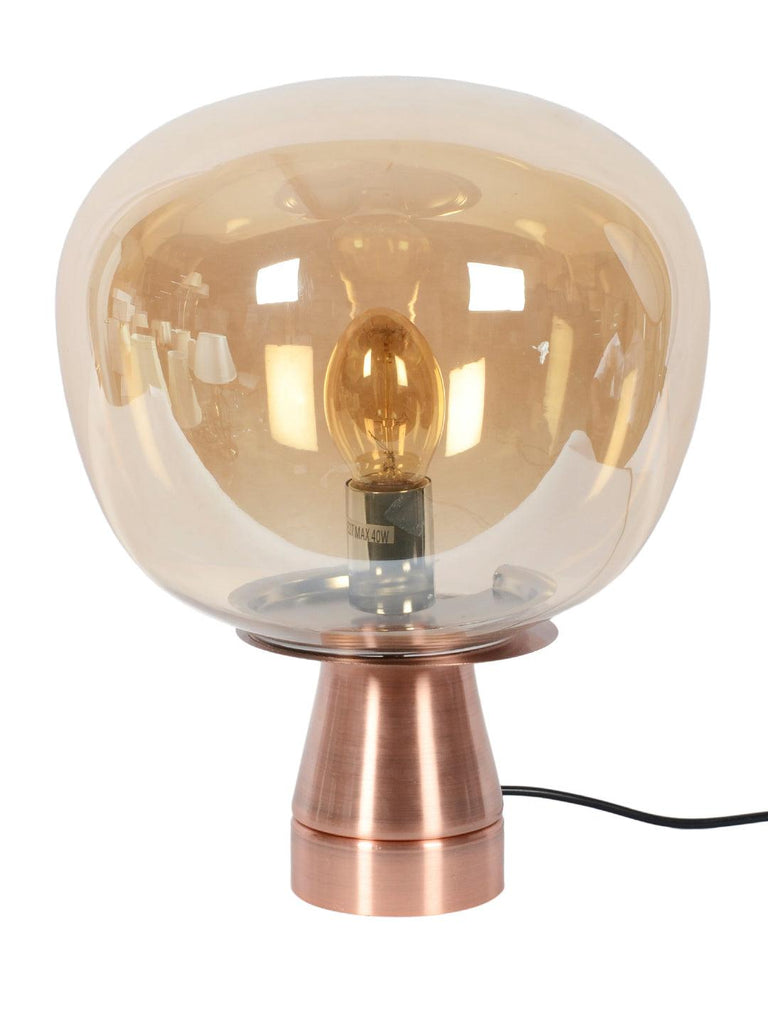Jones Amber Glass Table Lamp | Buy Modern Table Lamps Online India