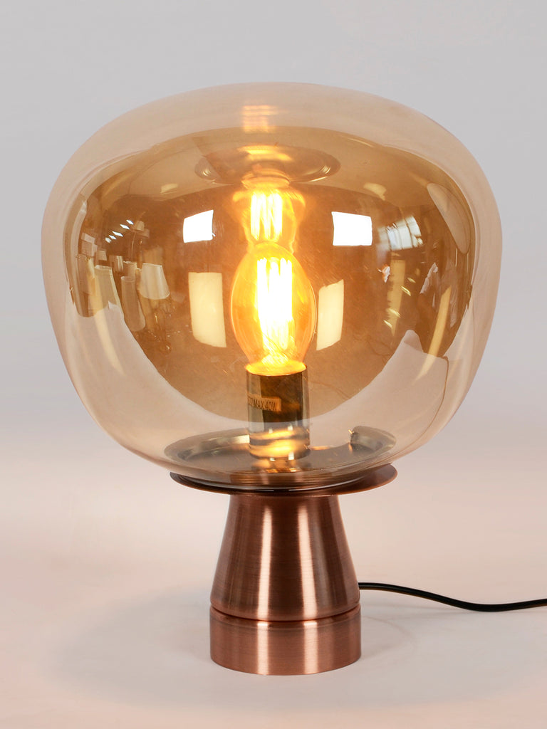 Jones Amber Glass Table Lamp | Buy Modern Table Lamps Online India