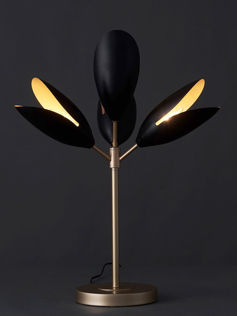Bloom Black Gold Table Lamp | Buy Modern Table Lamps Online India