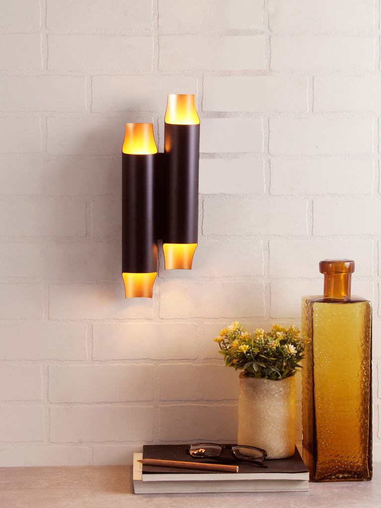 Coltra Black Gold Wall Light | Buy Modern Wall Lights Online India