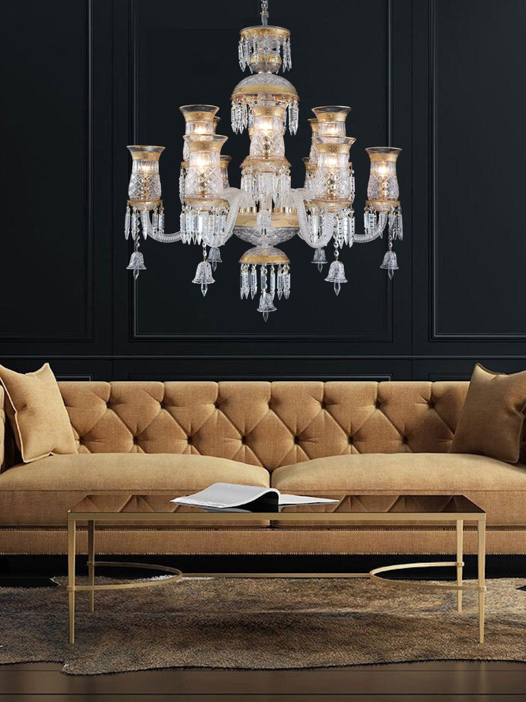 Diana Gold Crystal Chandelier| Buy Crystal Chandeliers Online India