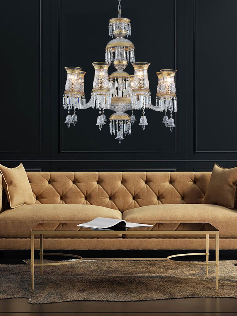 Diana Gold Crystal Chandelier| Buy Crystal Chandeliers Online India