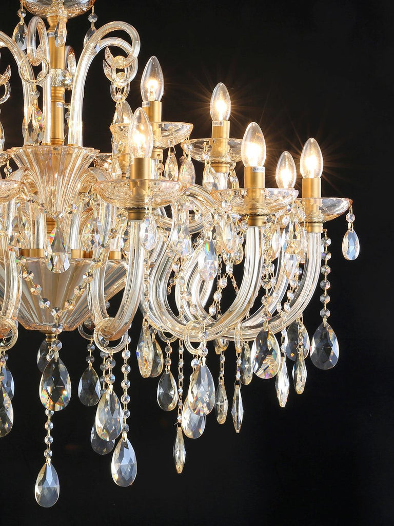 Virginia Gold Crystal Chandelier| Buy Crystal Chandeliers Online India