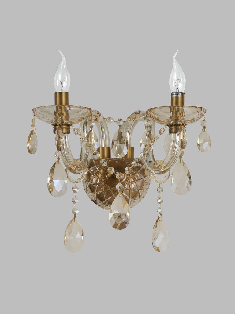 Virginia Gold Crystal Wall Light| Buy Crystal Wall Lights Online India