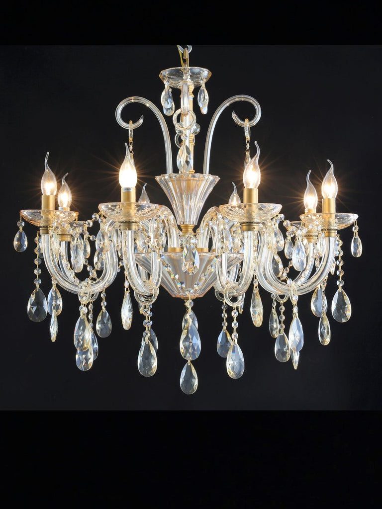 Virginia Gold Crystal Chandelier| Buy Crystal Chandeliers Online India