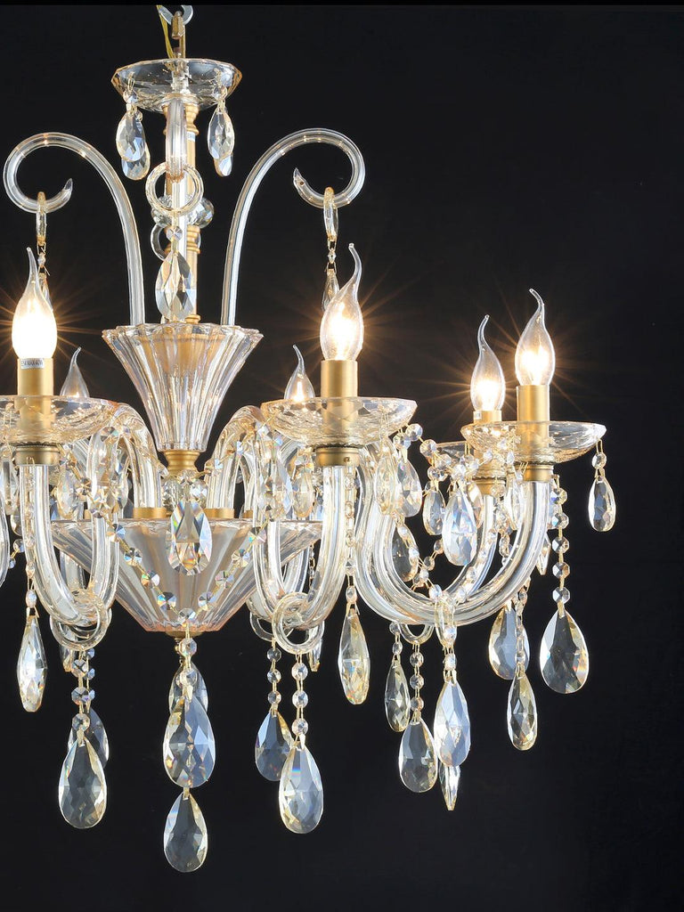 Virginia Gold Crystal Chandelier| Buy Crystal Chandeliers Online India