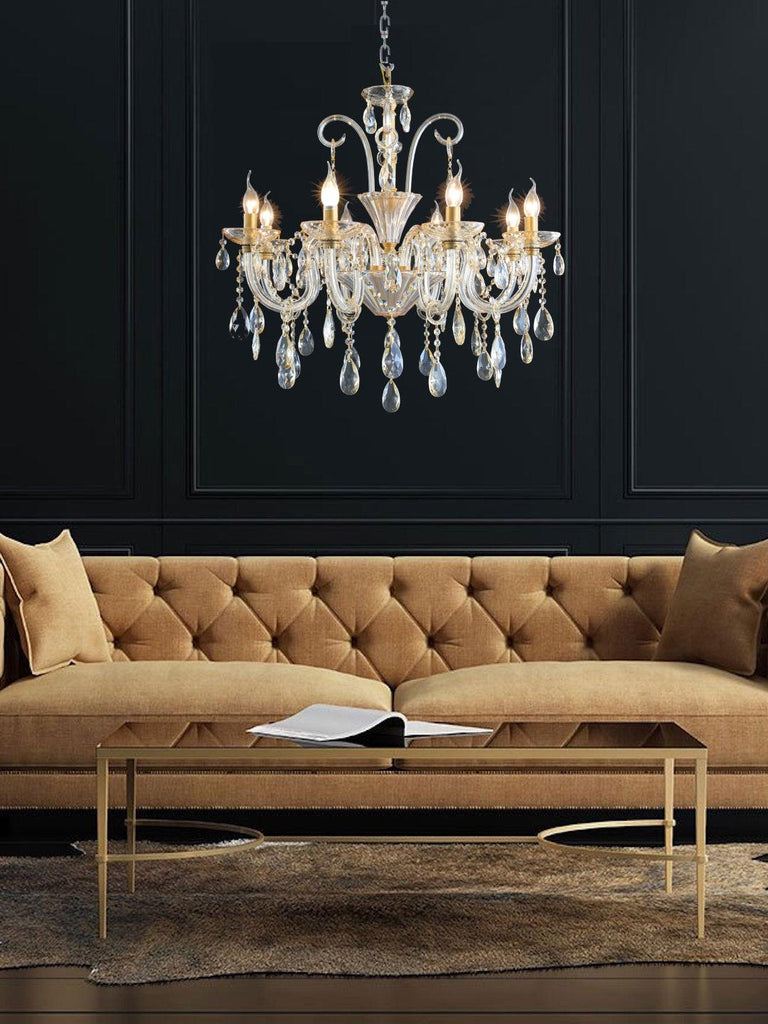 Virginia Gold Crystal Chandelier| Buy Crystal Chandeliers Online India