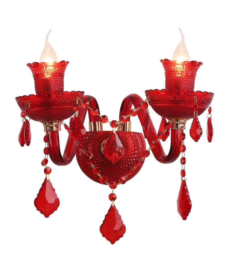 Matilda Red Crystal Wall Light| Buy Crystal Wall Lights Online India