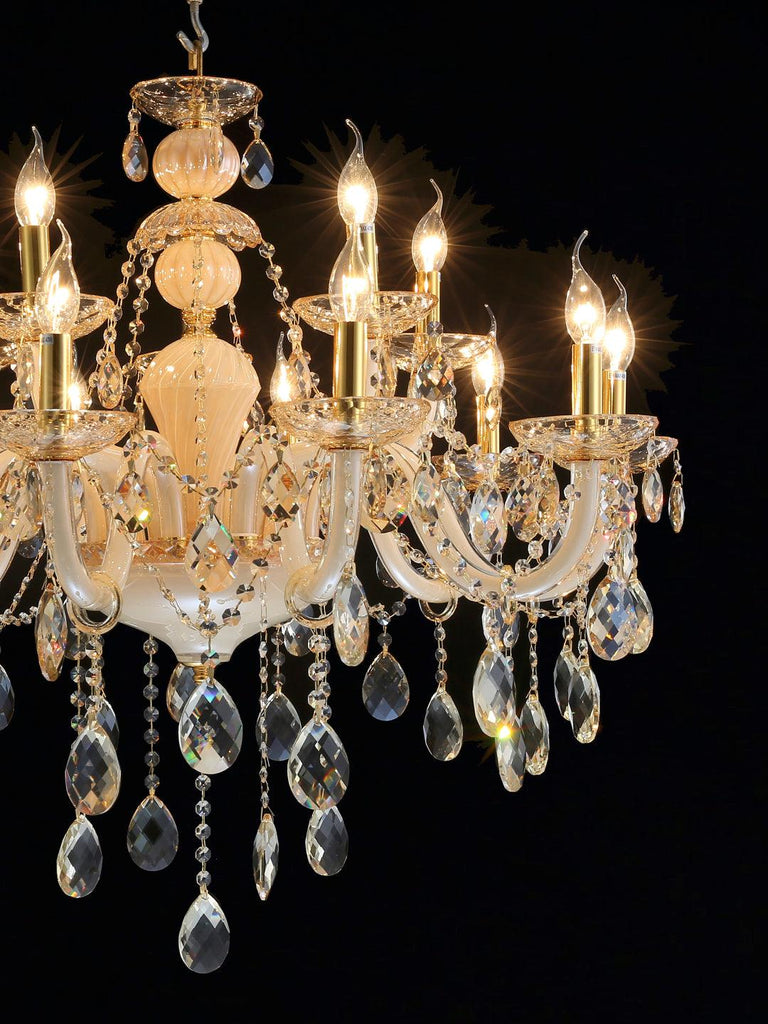 Helena Gold Crystal Chandelier| Buy Crystal Chandeliers Online India