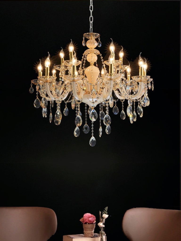 Helena Gold Crystal Chandelier| Buy Crystal Chandeliers Online India