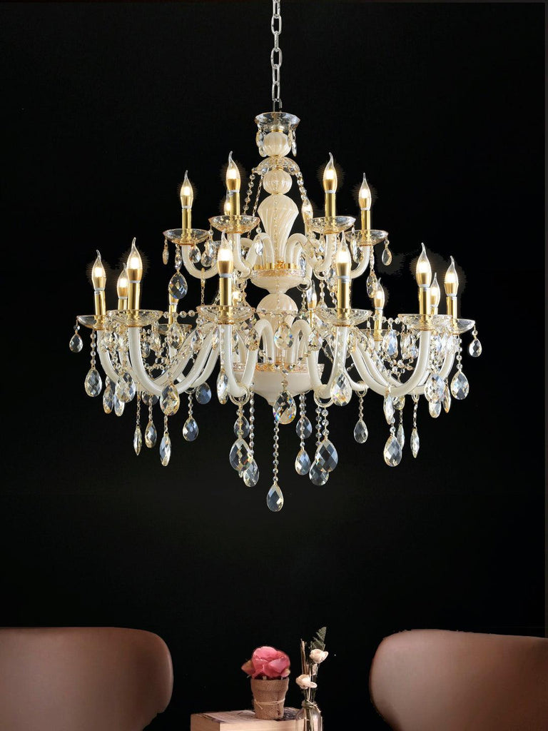 Helena Gold Crystal Chandelier| Buy Crystal Chandeliers Online India