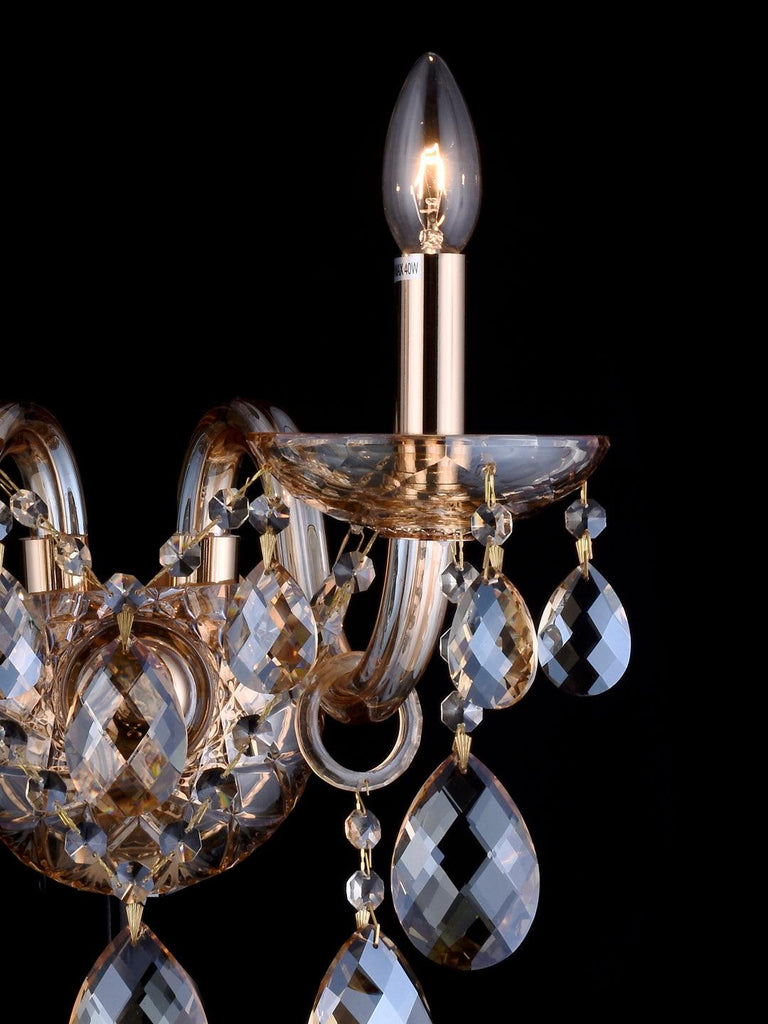 Jessica Gold Crystal Wall Light| Buy Crystal Wall Lights Online India