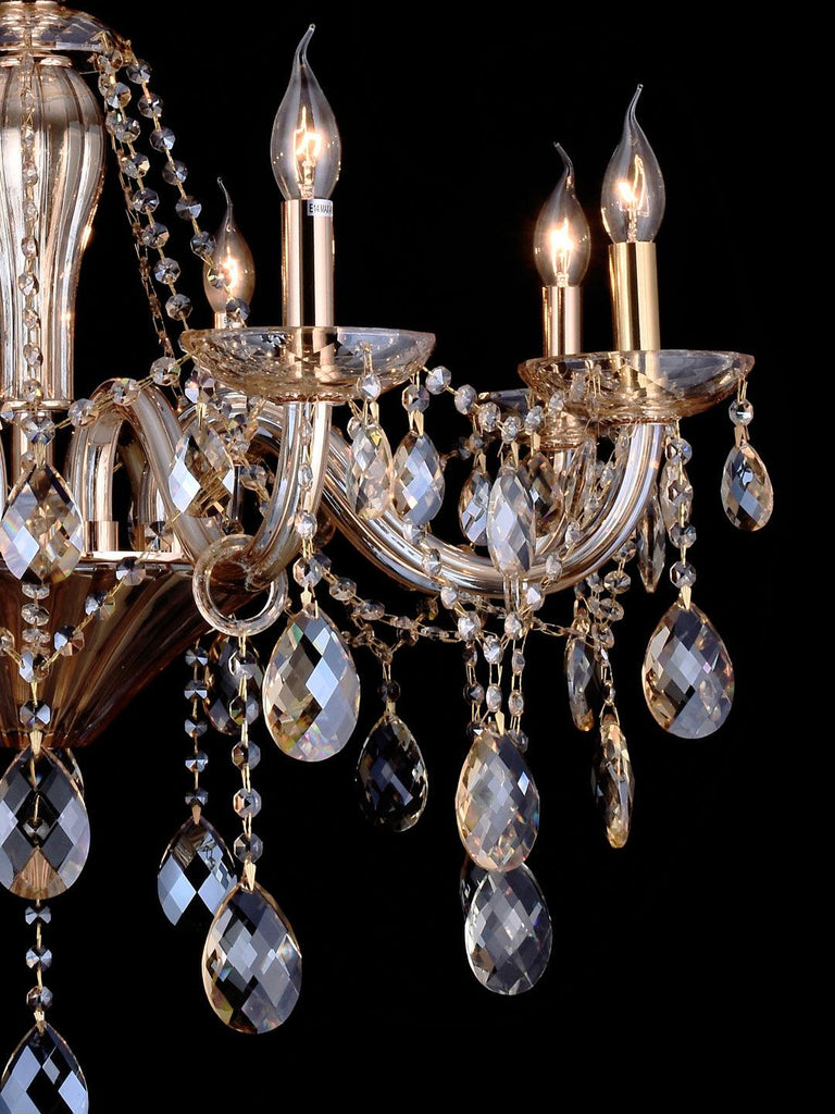 Jessica Gold Crystal Chandelier| Buy Crystal Chandeliers Online India