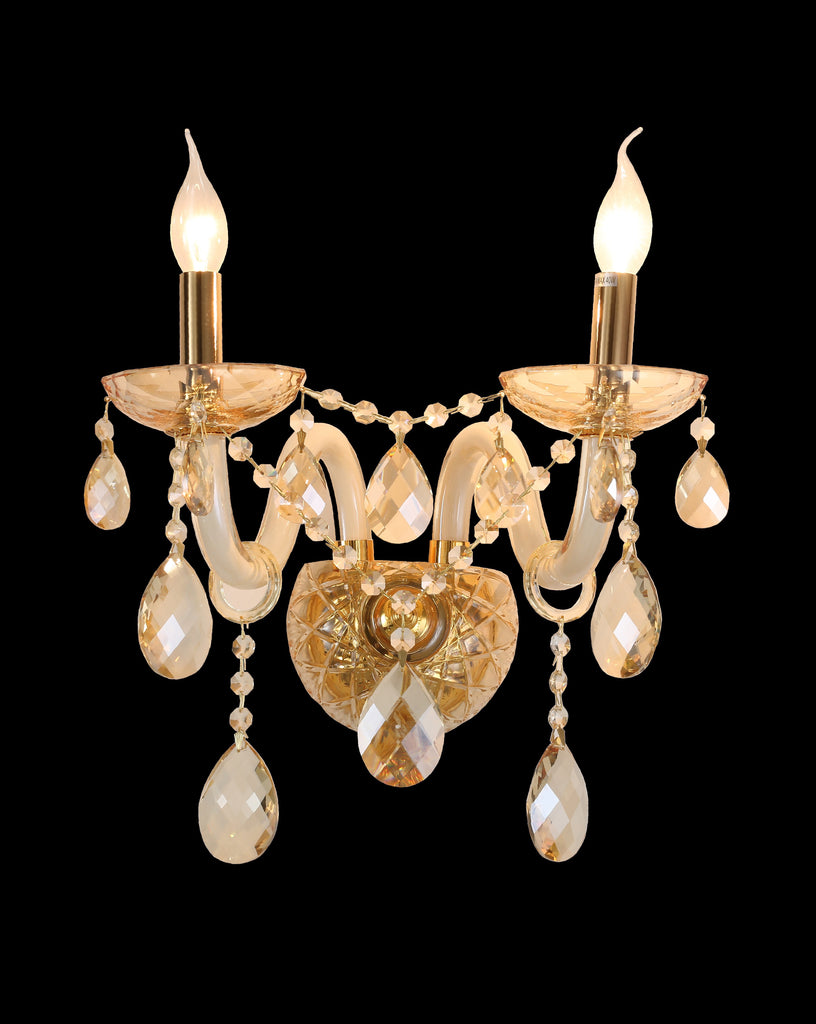 Helena Gold Crystal Wall Light| Buy Crystal Wall Lights Online India