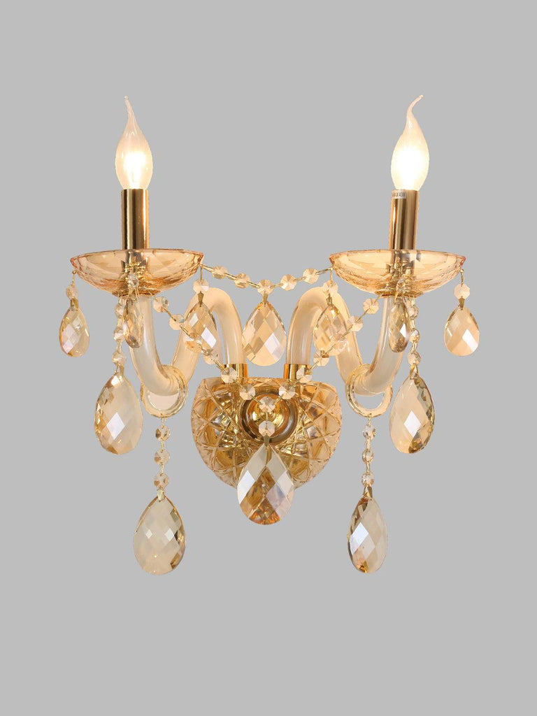 Helena Gold Crystal Wall Light| Buy Crystal Wall Lights Online India