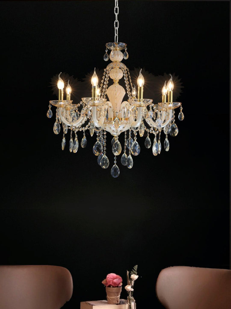 Helena Gold Crystal Chandelier| Buy Crystal Chandeliers Online India