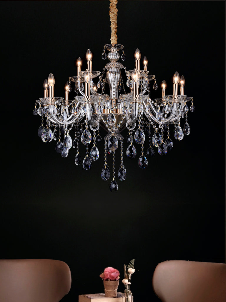 Martha Clear Crystal Chandelier| Buy Crystal Chandeliers Online India