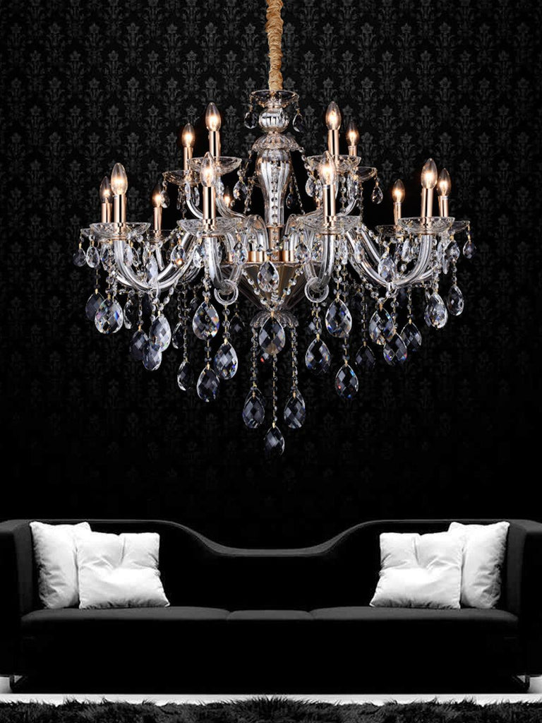 Martha Clear Crystal Chandelier| Buy Crystal Chandeliers Online India